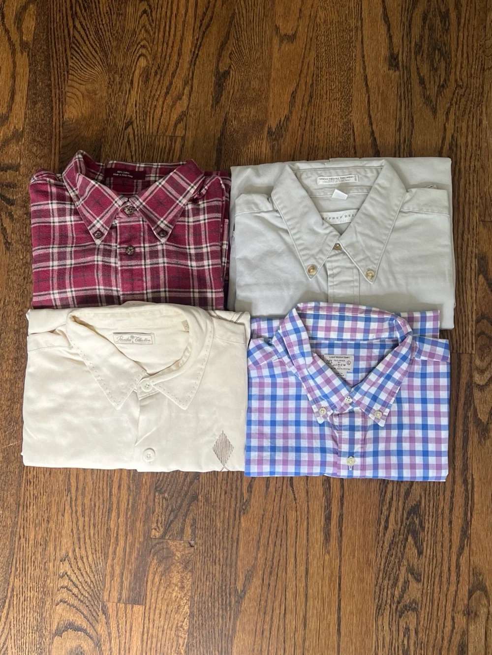 Bundle of 4 Vintage & Modern Button Front Shirts: Nordstrom, J Crew, G Beene